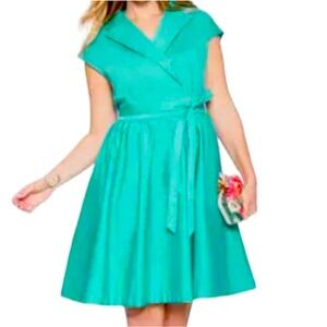 Eloquii Plus Size Womens 22 Belted Faux Wrap Dress with Pockets